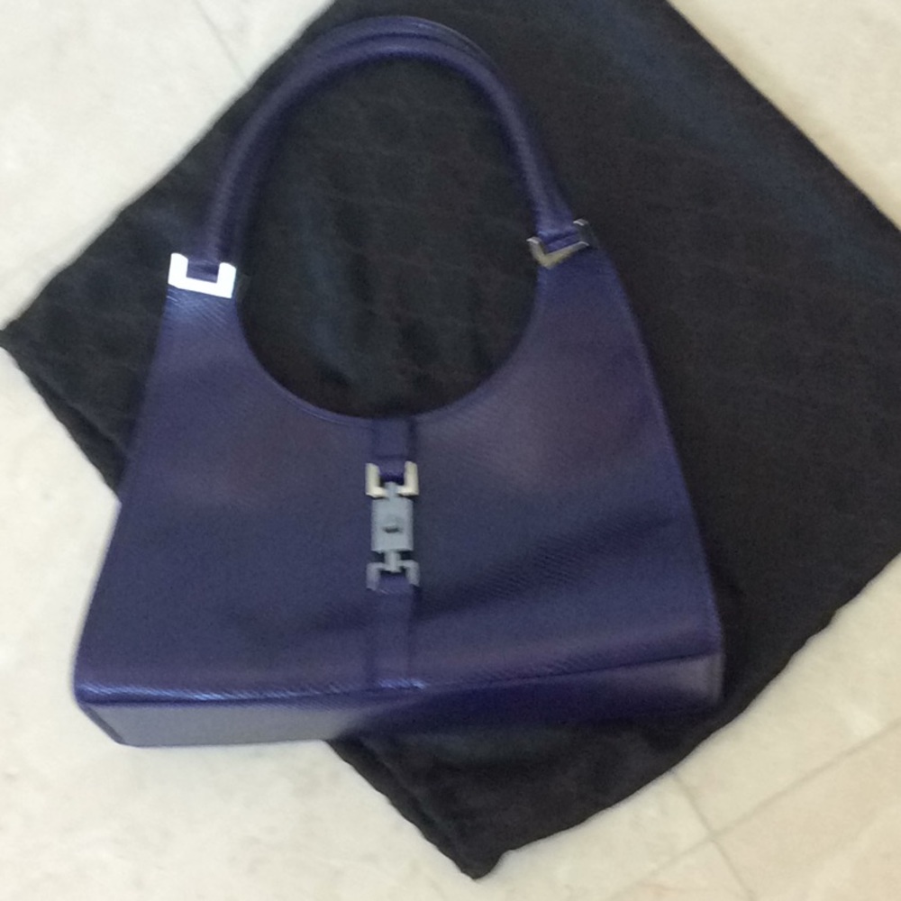 GUCCI Purple  leather handbag with dust bag